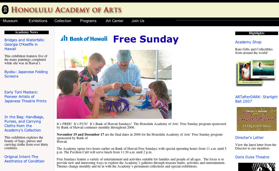 Free Sunday at Honolulu Academy of Arts